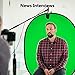 Chroma-Key Green Screen Backdrop, Collapsible Background Panel, Chromakey Blue Photo Backdrop for Photography, 2 in 1 Portable Foldable Photo Video Lightweight Studio Virtual Background, 5ft x 3.2ft