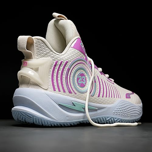 Image of Men's High-Top Basketball Shoes Anti-Slip and Wear-Resistant Soles Running Shoes Graffiti Design Fashionable Sports Shoes