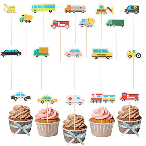18 púas de comida para niños, vehículos de comida Bento Picks de almuerzo, decoración para niños y niños pequeños, tenedores para decoración de fiestas de postre, Bento Cover