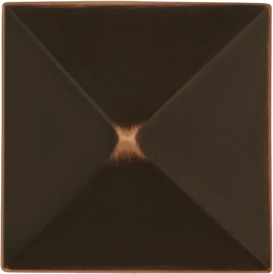 Oil-Rubbed Bronze Square Cabinet Knob with Mounting Hardware