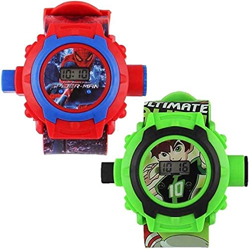 PRIMEFAIR Silicone Avengers And Projector Watch For Kids 24 Images Digital Projector Watch For Kids Digital Watch Pack Of 2, Band_Assorted, Dial_Multicolor (B09GBPZV36) Amazon Price History, Amazon Price Tracker