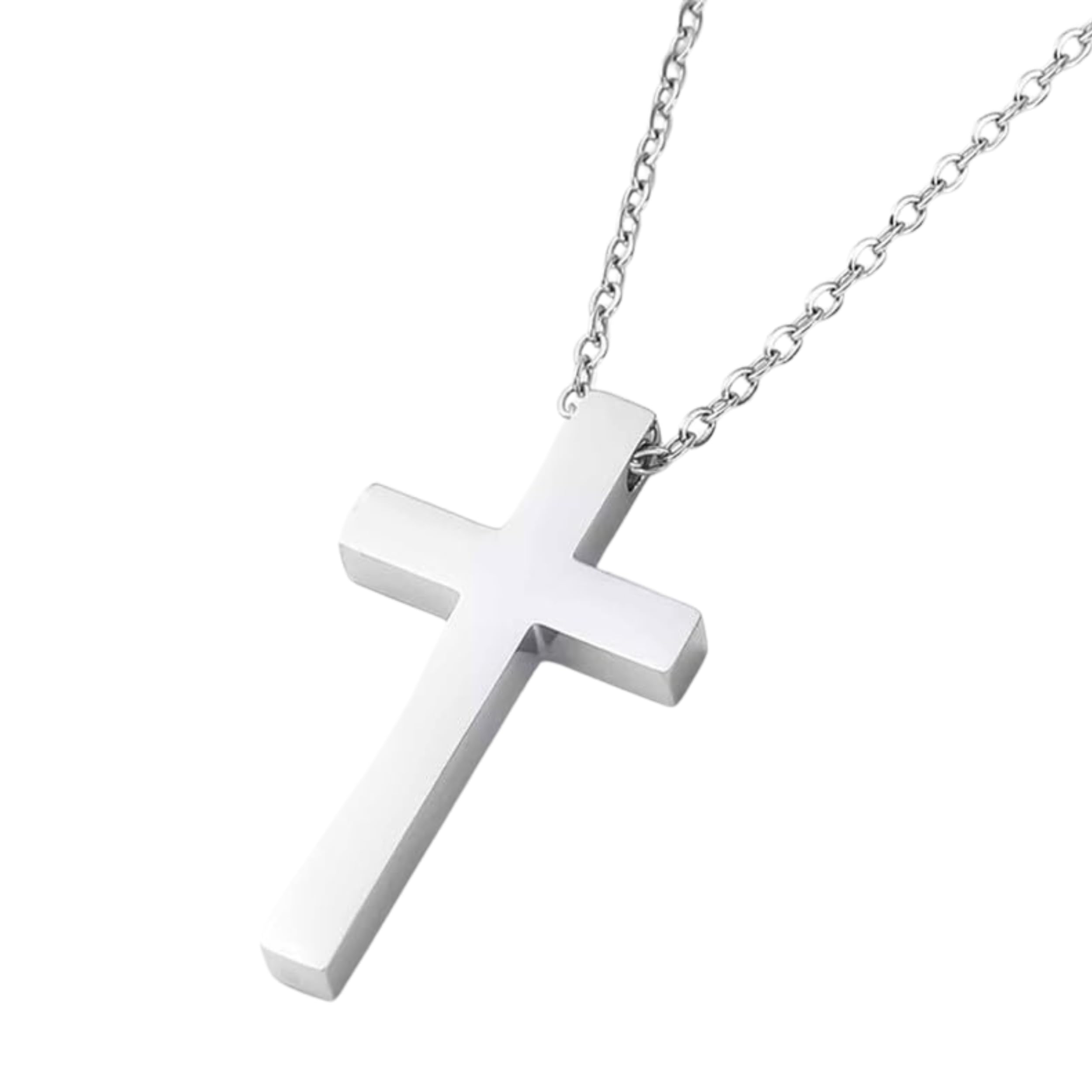 M Men Style Cross Pendant Necklace, Stainless Steel Cross Necklace Solid Cross Pendant Necklace Christian Necklace for Men Silver (B0DGTMYWNH) Amazon Price History, Amazon Price Tracker