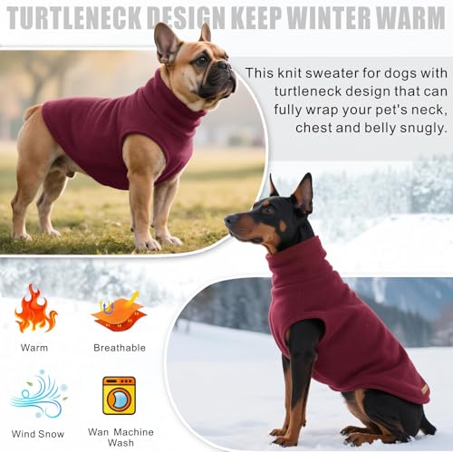 Mosucoirl Sweater für Hunde Pullover Hundebekleidung Schildkröten Hunde Sweatshirt Dicke Warme Hundepullover Pullover Hundemantel für kleine mittlere große Hund XS-4XL