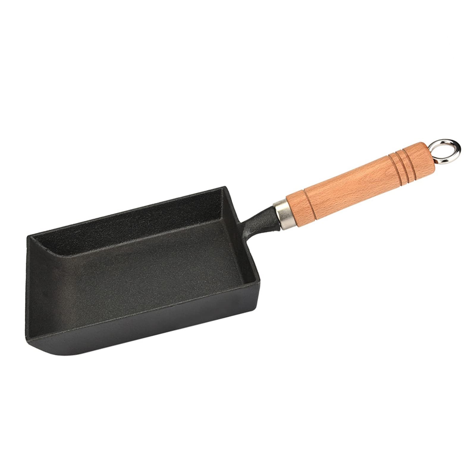 Ymiko Tamagoyaki Sartén para tortilla japonesa/sartén para huevos, mini sartén para tortilla de hierro Olla para tortilla Tamagoyaki Mango de madera
