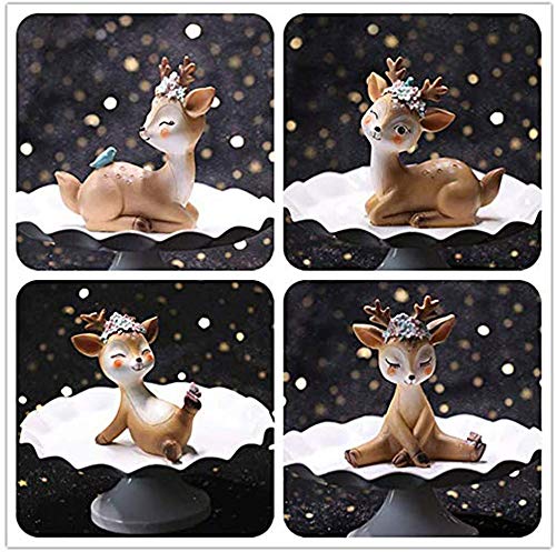 Figurine - TMISHION - Cerf - Peinte à la main - Résine - Décoration Figurine - TMISHION - Cerf - Peinte à la main - Résine - Décoration