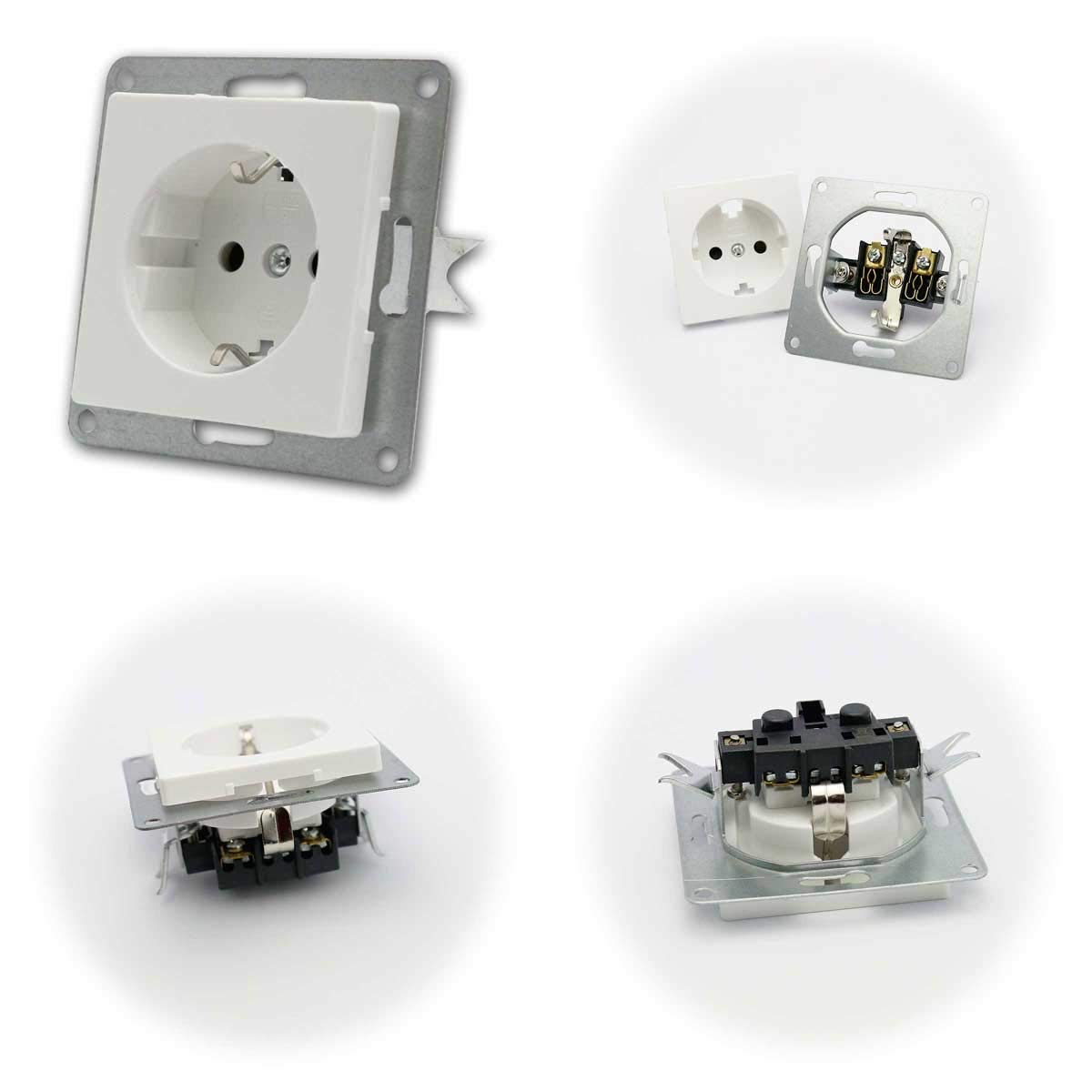Aigostar 16A 250V Combinazione Interruttore e Presa - Bianca