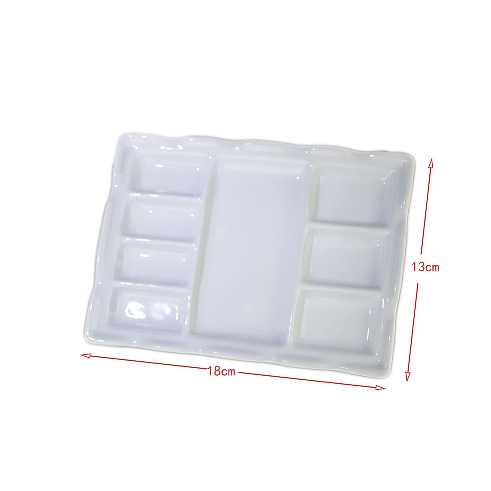 Biała porcelanowa paleta gwasz akwarela paleta kwadratowa paleta artykuły artystyczne, idealne do akwareli, gwaszu, obrazu olejnego.