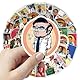 Dr.Now Aufkleber 100 Stück Vinyl Funny niedliche Meme Aufkleber für Skateboard Laptop Gepäck Auto Phone Telefon Gitarre Scrapbook,Wasserdicht Gewichtsverlust Sticker für Mädchen Kinder Erwachsene