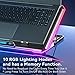 Gaming Laptop Cooler with 13 Ultra Quiet Fans, LCD Screen and Multi Color RGB - 10 Lighting Modes, 9 Adjustable Heights, Dual USB Ports, Built in Phone Holder for 15 to 21 Inch Laptops on Desk or Lap