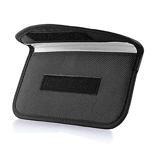 ONEVER Signal Blocking Bag, GPS RFID Faraday Bags for Phones Faraday Bag Pouch Shield Cage Wallet Phone Case for Cell Phone Privacy Protection Car Key FOB, Anti-Tracking Anti-Spying (1 Pack)