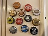 Variety Beer Bottle Cap Refrigerator Magnets - 12pk