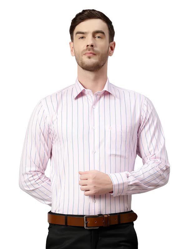 Cantabil Cotton Striped Full Sleeve Regular Fit Formal Shirt for Men with Pocket | Formal Shirt for Men | Formal Wear Shirts for Men (P_MSHF00272)