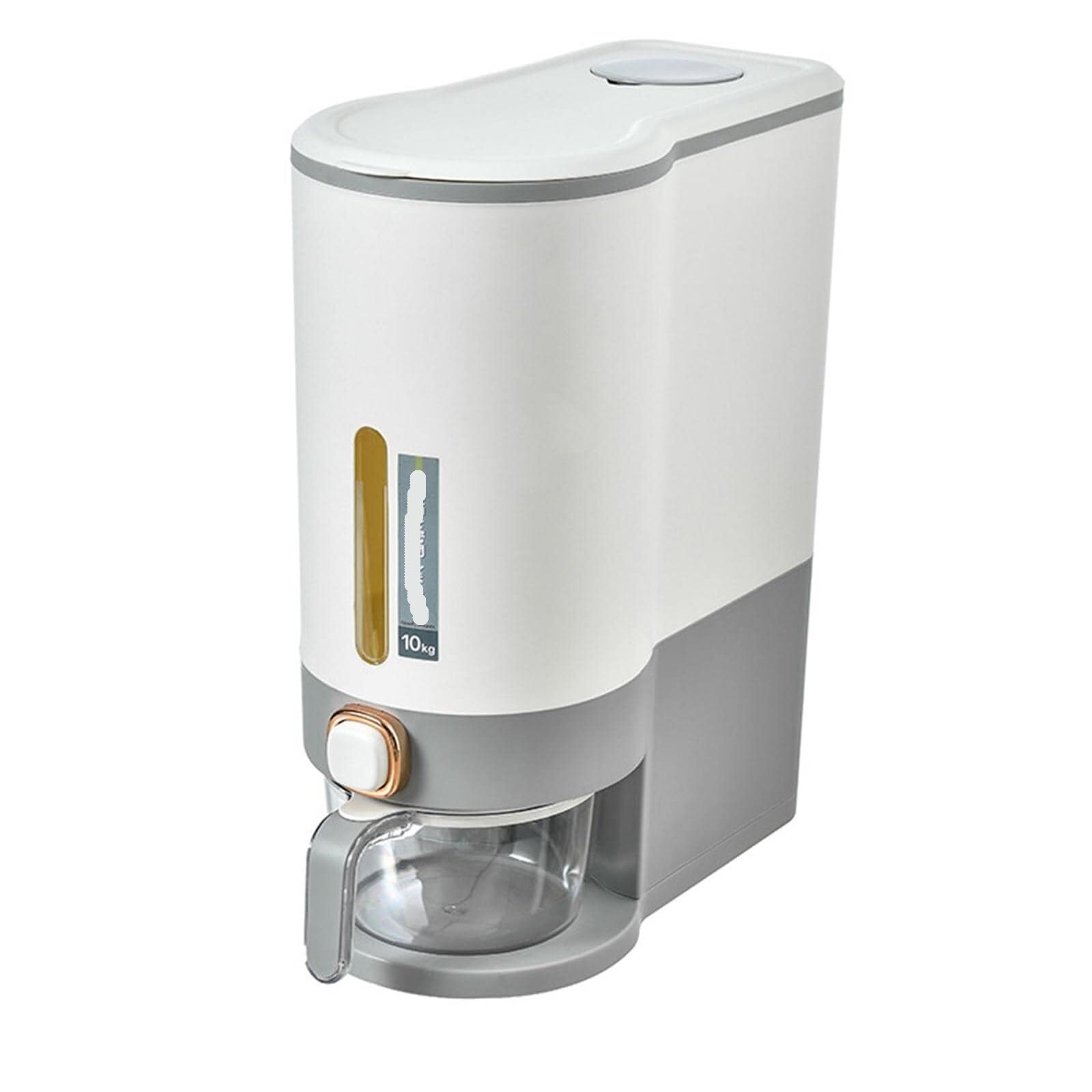 CVdrtyED Dry Food Cereal Dispenser Sealed Rice Dispenser Grain Container Storage Cereal Kitchen Box For Beans Corn Pantry Rice Container(10kg)