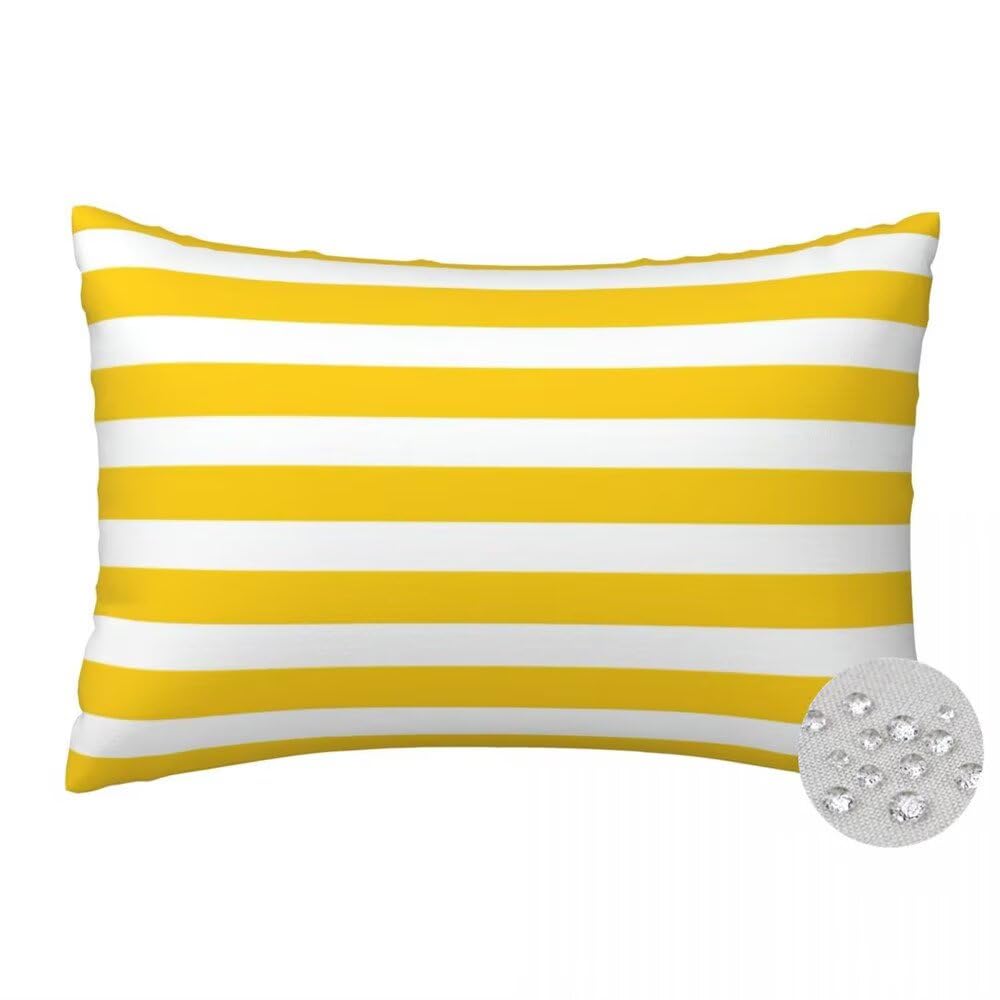 Outdoor Kissen 40x40 Cm 2er-Set - Gelbe Wiesen Deko Mit Wasserdichtem Bezug