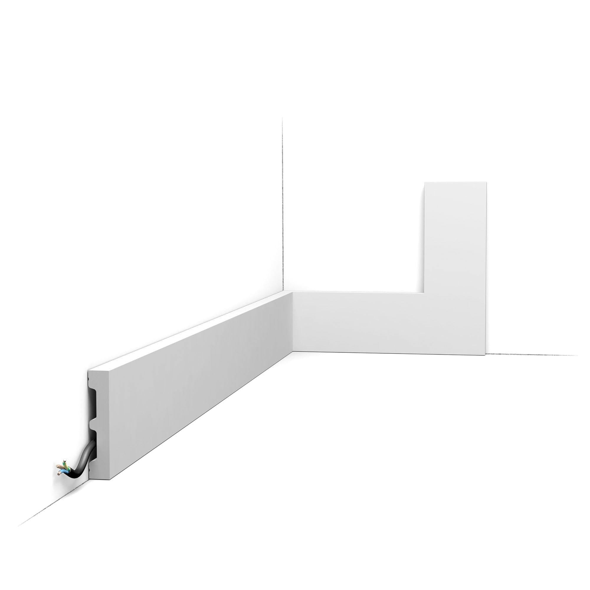 Photo 1 of Orac Decor | Duropolymer Polystyrene Baseboard Moulding | Primed White | 2-1/2in H x 78-3/4in Long | Pack of 4