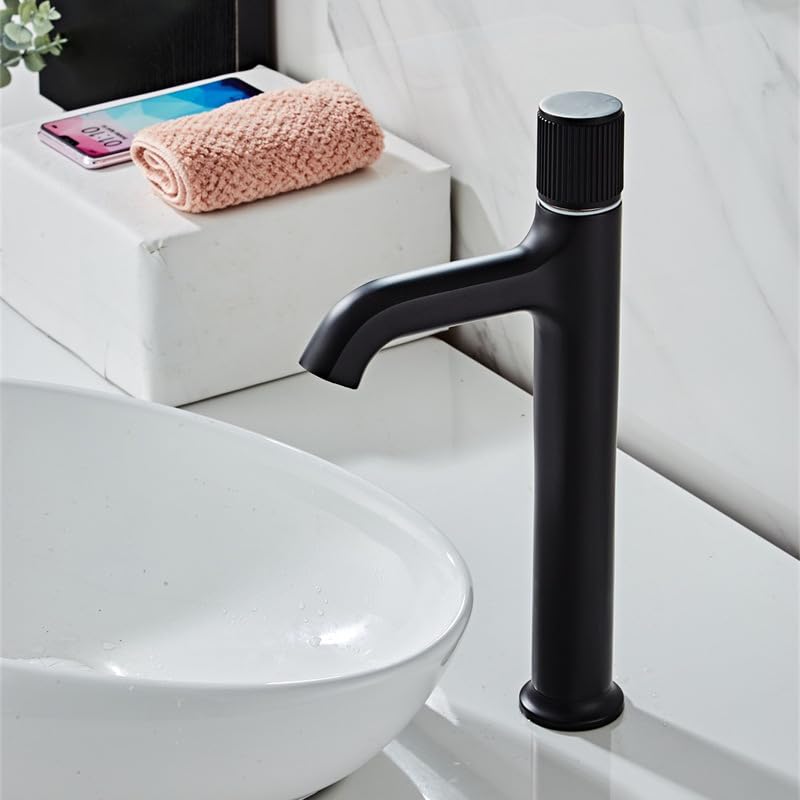 Nero, oro bianco, miscelatore lavabo da appoggio, seduta, miscelatore lavabo monoforo, nero