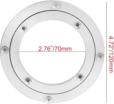 Aluminium Alloy Lazy Susan, Heavy Duty Base for Lazy Susan Swivel Turntable Bearing Hardware Rotating Bearing Round Dining Table Smooth Swivel Plate Hardware, 4