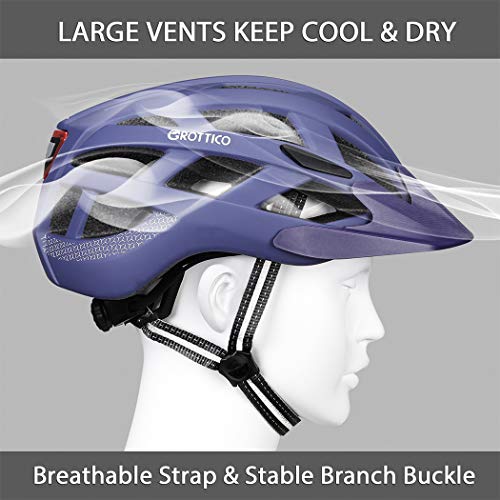 Adult-Men-Women Bike Helmet with Light – Mountain Road