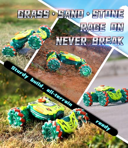 Image of A ALPHA Gesture Remote Control Car, RC Stunt Car with 360 Flips 2.4GHz 4WD Remote Control Toy with Lights Music Birthday Xmas Gift for Boys 5 6 7 8-12 Year Old