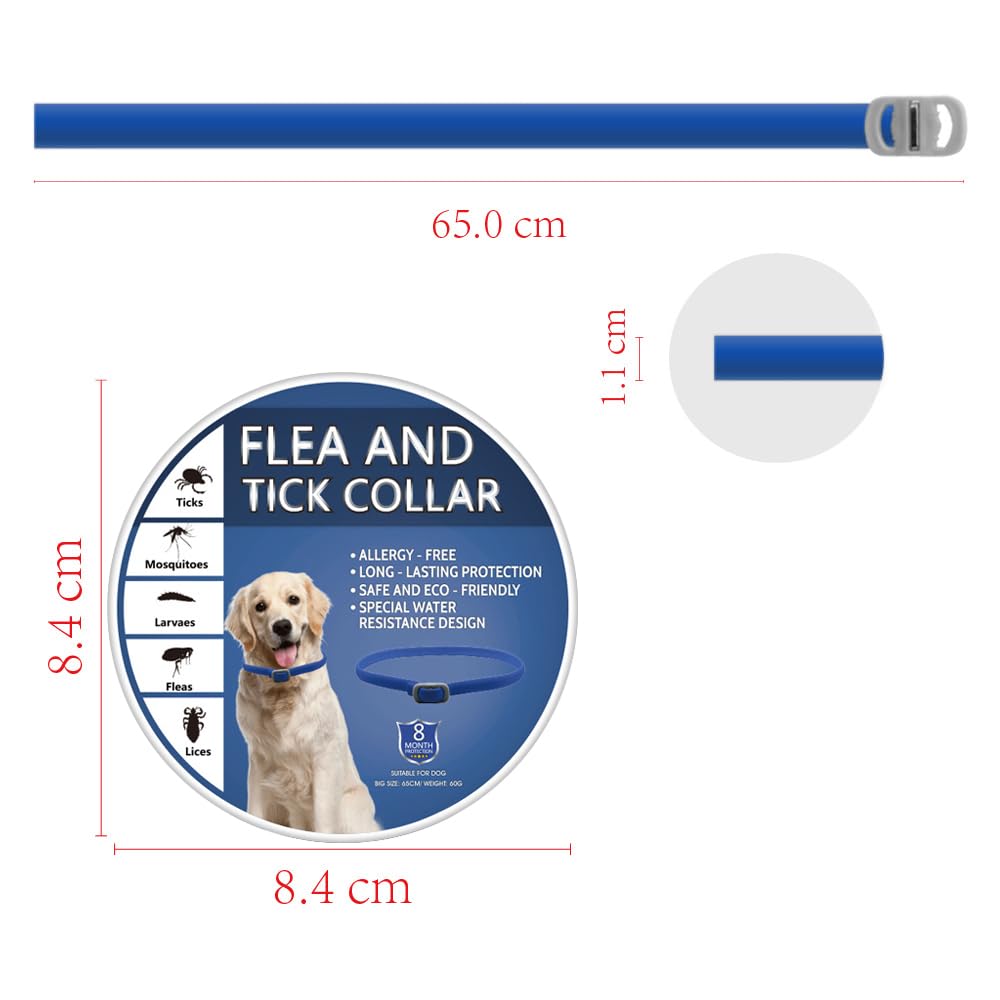 2 PCs Dog Collar Repellent: Repellent Collars for Dogs Adjustable Water-Resistant Collar for Puppies and Dogs,Nblue - Image 4