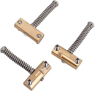 Alnicov 3PCS 10.8mm Guitar Compensated Bridge Brass Saddles Set，Barrel Style Bridge Saddle，for Telecaster Tele Style Electric Guitar