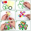 AUGTHEEP 24 Pcs St Patricks Day Crafts Kit Lucky Shamrock Suncatcher Craft Irish Day Window DIY Tissue Paper Suncatcher Decoration Ornament for Classroom St Patricks Party Supplies #2