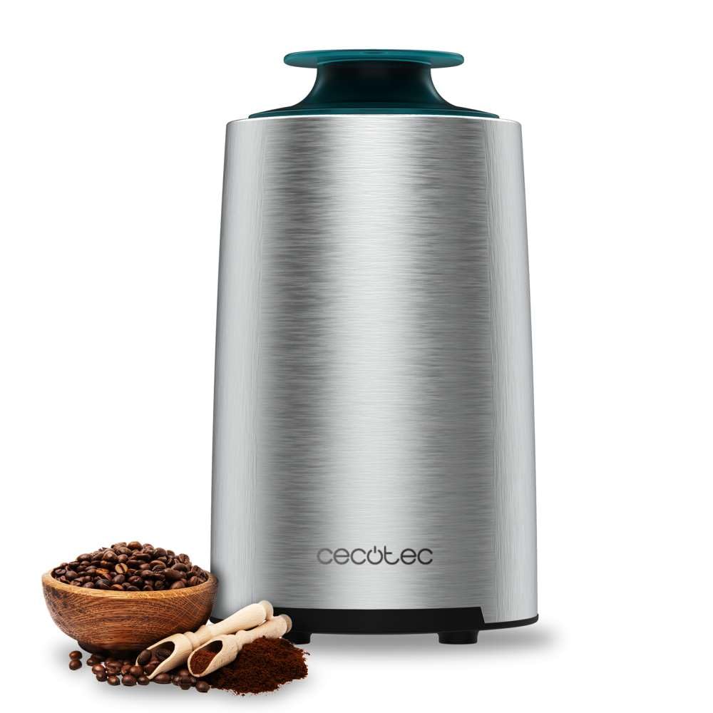 Cecotec Molinillo Café y Especias Titanmill 400 Steel, Potencia 200 W, Cuchilla Acero Inox, Capacidad 70 g, Sistema de Seguridad, Bajo nivel de ruido, Tapa transparente