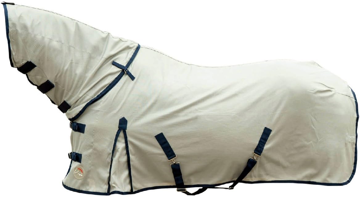 HKM Rain II Fly rug with detachable neck part Grey 6'9