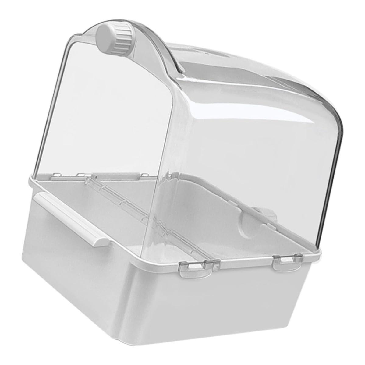 ibasenice Bassin pour Bain D’Oiseaux en Plastique Blanc, Injecteur D’Eau