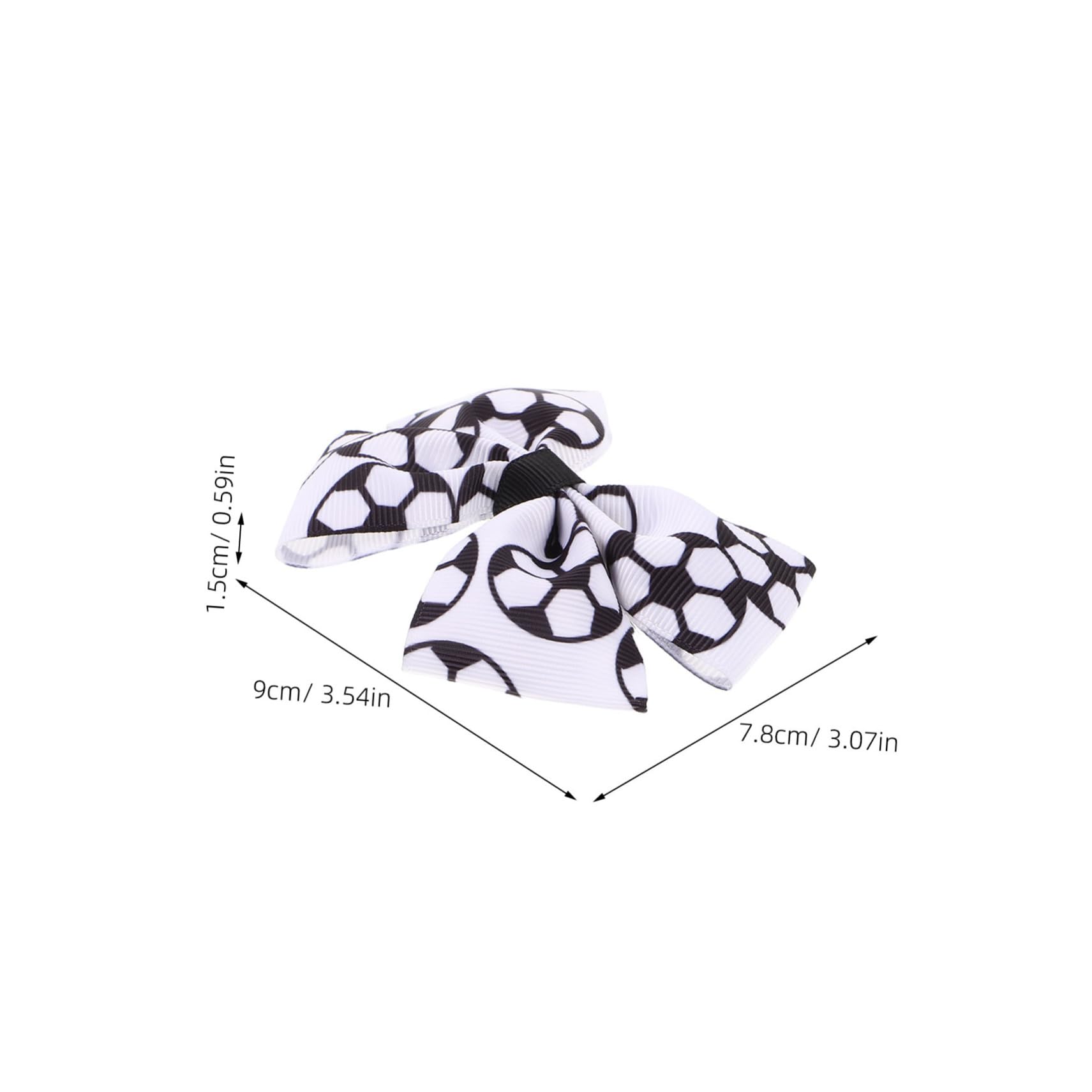 Pinces à Cheveux Nœud Football pour Filles, Lot 12 Pièces Noir Blanc