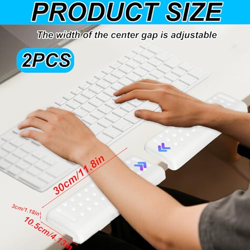 Penitue 2pcs L Shaped Wrist Elbow Cushion, Ergonomic Memory Foam Padding Separate Design Wrist Comfort Support for Office Gaming & Home Desk - Image 3