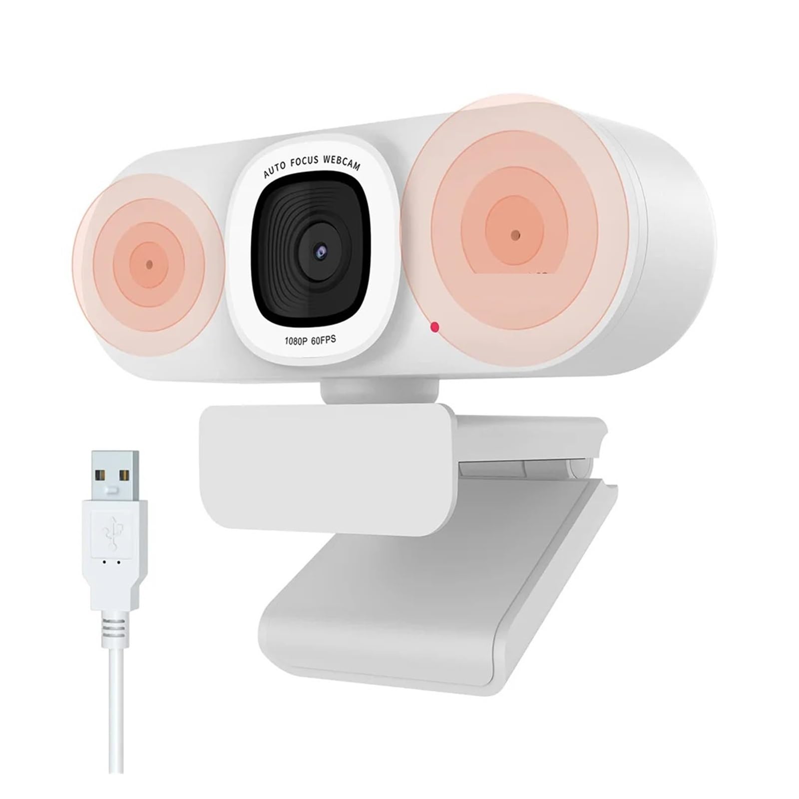 Kamera internetowa V15-AFL 2K Full HD z automatyczną regulacją ostrości. Kamera internetowa z pierścieniem świetlnym do komputerów stacjonarnych i laptopów