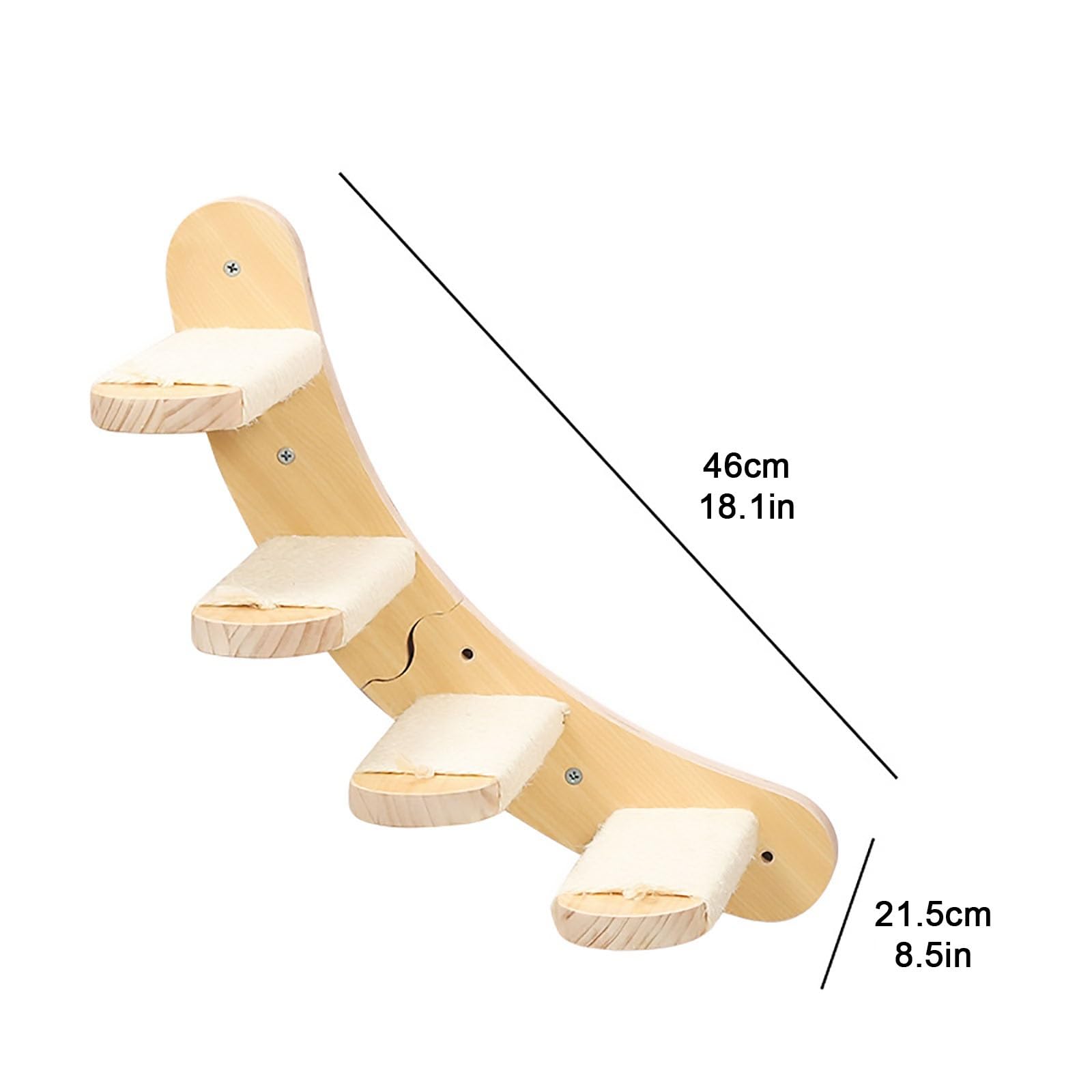 Półki ścienne dla kotów z litego drewna, schody segmentowe, stopnie, gniazda dla kotów i inne dowolne kombinacje półek do wspinania się dla kotów,Drabinka dla kota(Sectional stairs)