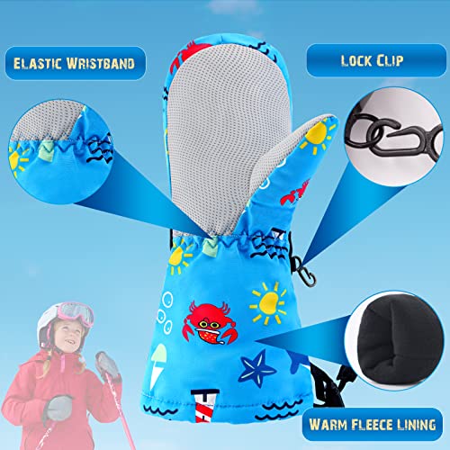 Image of BAVST Winter Kids Waterproof Gloves for Boys Girls Snow Ski Toddler Baby Mittens Outdoor for Infant Teens 1-5T