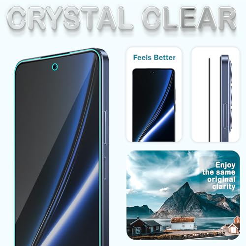 Image of ArmourPro Military Grade Matte Anti-Glare Tempered Glass for Realme Narzo 80X, Narzo 70X and Narzo 60X (6.72 Inch) With Installation Kit | Edge to Edge Coverage | Black (Pack of 2)