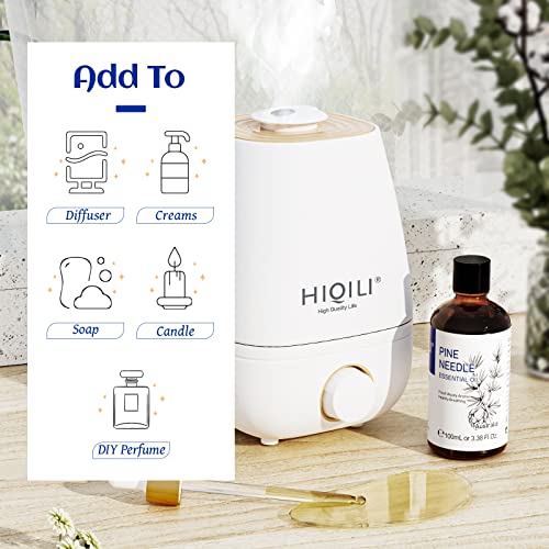 Hiqili Pine Essential Oil,100% Pure Natural Premium Quality Therapeutic Grade,For Diffuser Skin Candle Making - 3.38 Fl Oz. #TOP4