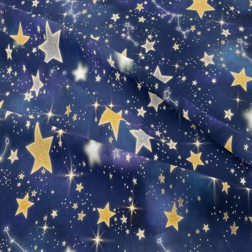 Image of NINENINE Galaxy Star Comforter Sets, Dark Blue Glowing Star Space Bedding 5PCS Twin Size Comforter Sets for Boys Teens (1Comforter, 1Flat Sheet, 1Fitted Sheet, 2Pillowcases)
