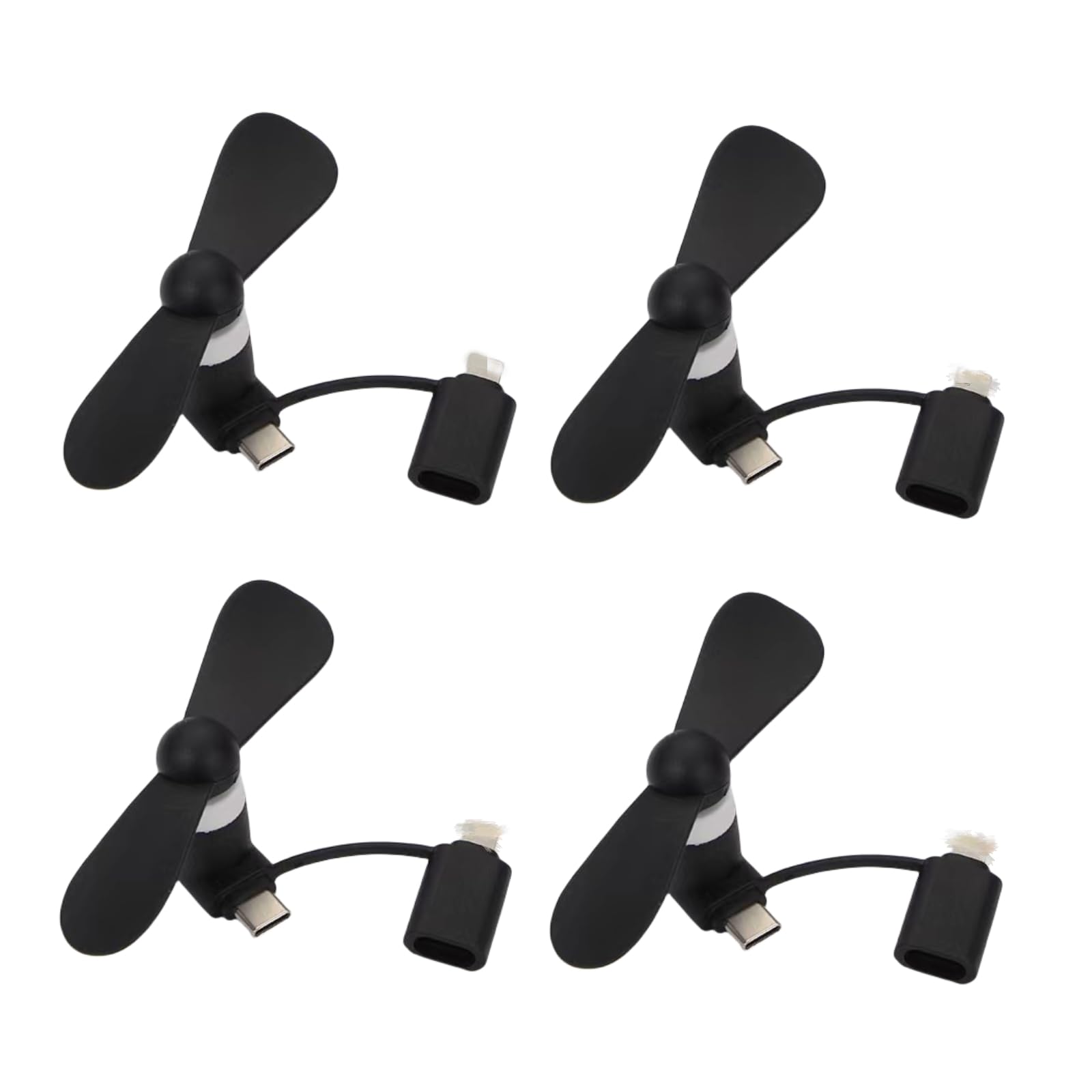 YUNLOVXEEType USB C 2-in-1 Cell Phone Fan, for iPhone All Series7 8 X 11 12 13 14 15 16 17 XS XR Plus Mini Pro Max SE, for Samsung Galaxy S, Z Fold Flip, A1/A2/A3/A5 Series, M1x/M3x, Note Series