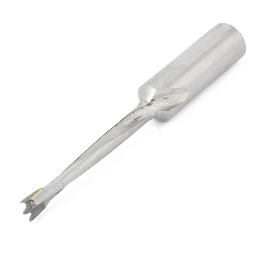 Aexit Silver Tone Wood Drill Bits Woodworking Carbide Tipped Brad Point Straight Shank Boring Drill Bit Tool 5mm Brad-Point Drill Bits x 68mm