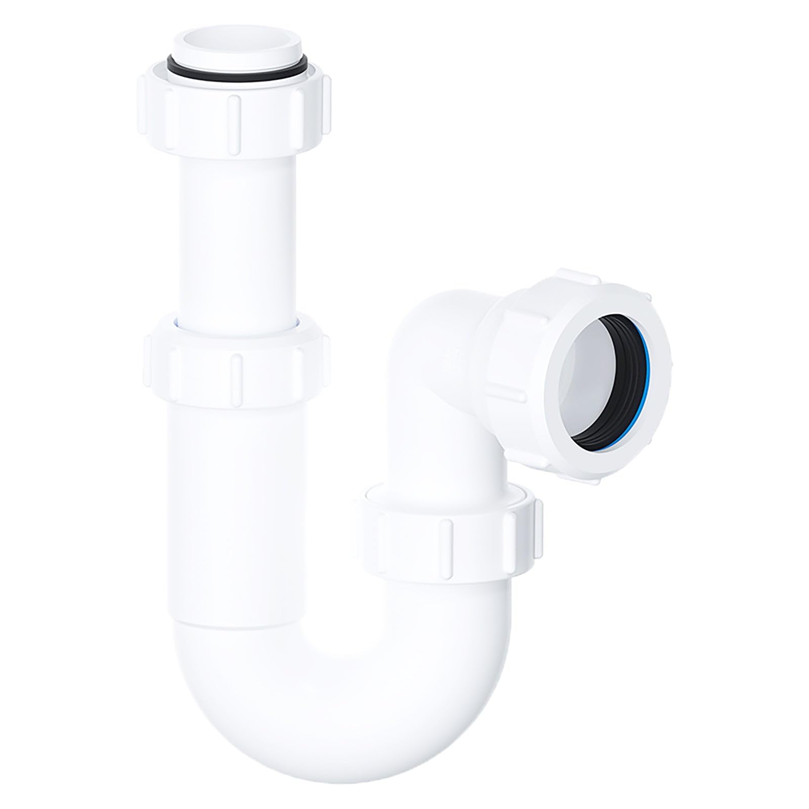 SPARES2GO Telescopic Sink P Trap Basin Swivel Plumbing Waste Pipe Kit (32mm / 1.25" / 1¼")