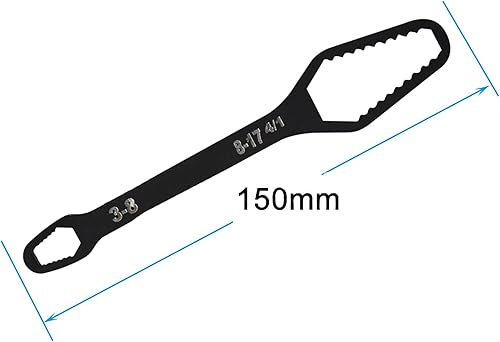 Miniatura 2 de Llave universal multifuncional de doble extremo, herramientas de reparación de llaves negras BLC114-01