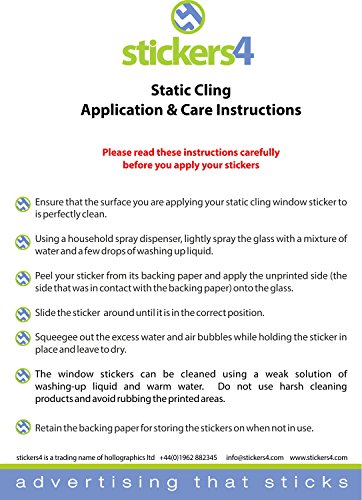 Stickers4 - Adesivo statico per finestra con