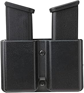 Uncle Mike's Kydex Off-Duty and Concealment Accessory Double Stack Double Mag Case (Black) with Belt Loop - Uncle Mike's