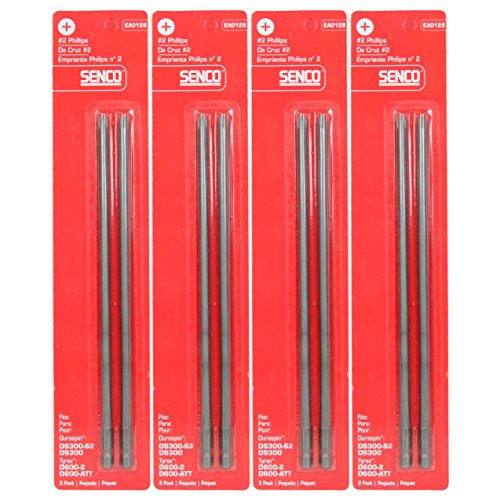 Tornillos Duraspin Senco EA0128 #2 Phillips puntas de recambio para evitar saltos de broca 2