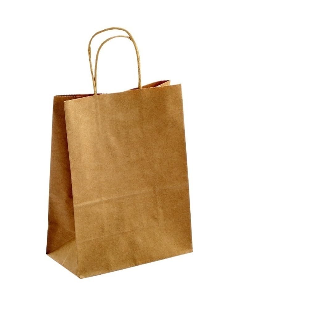 10/30/50 imprezowa torba prezentowa nadająca się do recyklingu torba na zakupy z papieru pakowego Boże Narodzenie ślub cukierki torba na prezent dostawa torebka (dużo, 15 x 21 cm x 50 szt.)