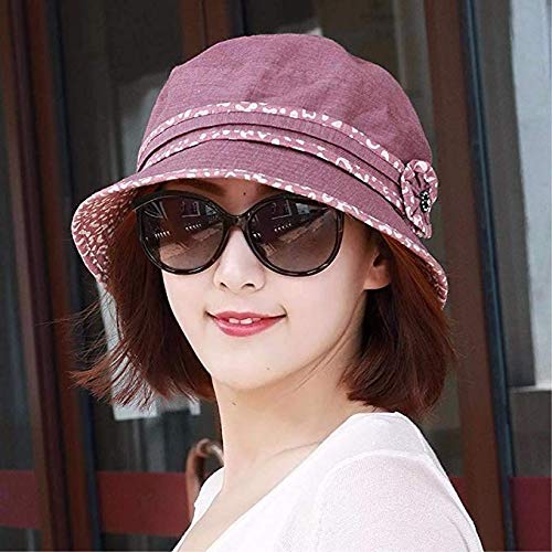 Chapeau de mode visière en coton léger pour femme couvre-chef été couleur noir