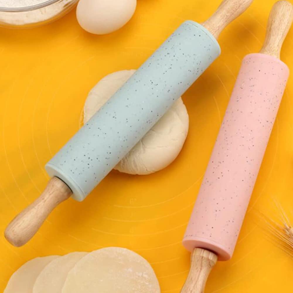 Nudelholz, Silikon Holz Knödel Teig Hause Backen Roller Rolling Stick DIY