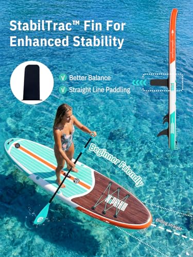 Image of Niphean Inflatable Stand Up Paddle Board with SUP Accessories, Anti-Slip EVA Deck, 10'6'' Inflatable Paddle Boards for Adults & Youth of All Skill Levels