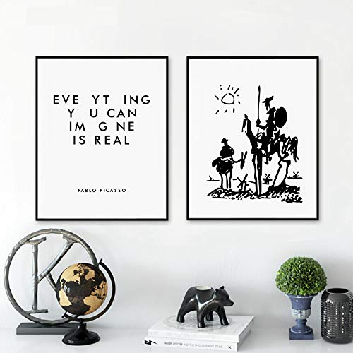 Affiches photos Pablo Picasso - Toile Don Quichotte inspirante pour la maison