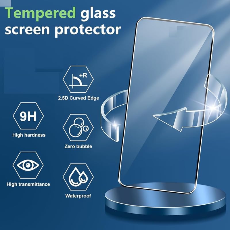 Image of TANTEK TitanGuard Tempered Glass Screen Protector Guard for Samsung Galaxy M54 5G / Galaxy F54 5G - 9H Hardness, Military Grade, Anti-Static, Easy Installation Kit - 1 PACK